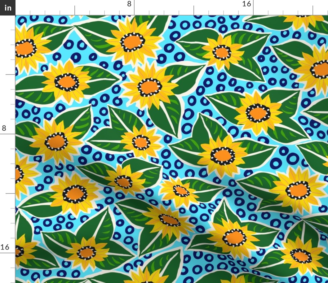 Sunflower Large Scale - Blue