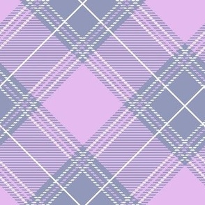 Lavender Plum Diagonal Plaid Regular Scale
