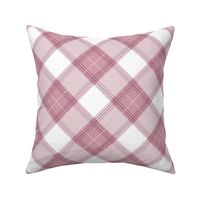 Old Rose Rouge Diagonal Plaid Regular Scale