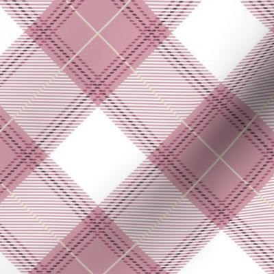 Old Rose Rouge Diagonal Plaid Regular Scale