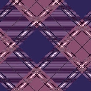 Purple Plum Diagonal Plaid Regular Scale