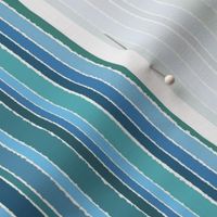 Striped Blue, Teal, Green - vertical