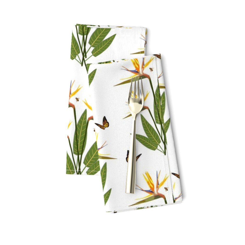 Birds of Paradise - Elegant Motif - White 