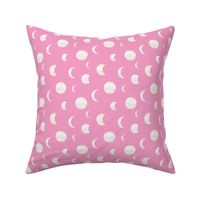 Moon phase stars universe mystic dreamy night nursery pink