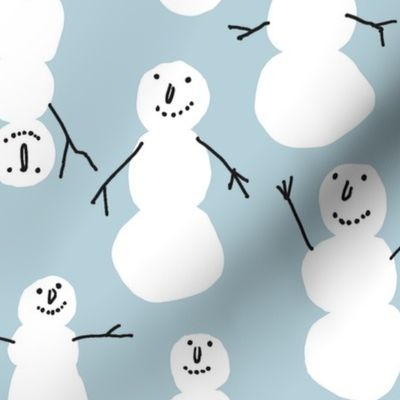 SNOWMEN light blue 9