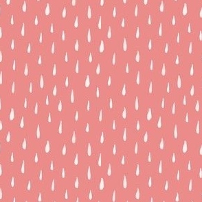 Raindrops on Coral Background