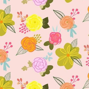 Cutie Spring Floral // Lt. Peachy Pink