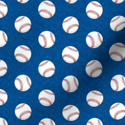 baseballs - blue linen C20BS