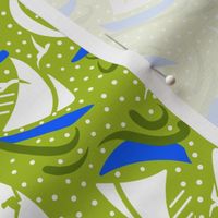 Ditsy Sailboat Regatta | Lime Green + Blue