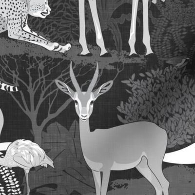 Savannah Fauna (Black&White)