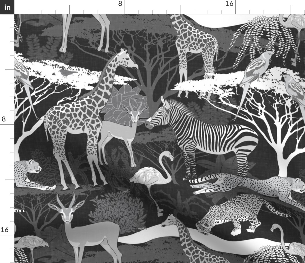 Savannah Fauna (Black&White)