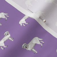 maremma sheepdog fabric - dog fabric, italian sheepdog fabric, white dog - purple