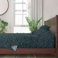 farmhouse weave - dark teal -  two tone - LAD20