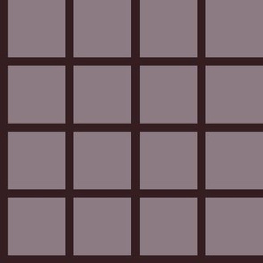 JP5 - Medium - Two Inch Graph Checks in Lavender Brown  on Lavender Brown  Pastel aka Puce