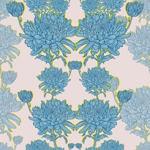 Chrysanthemums in blue (original)