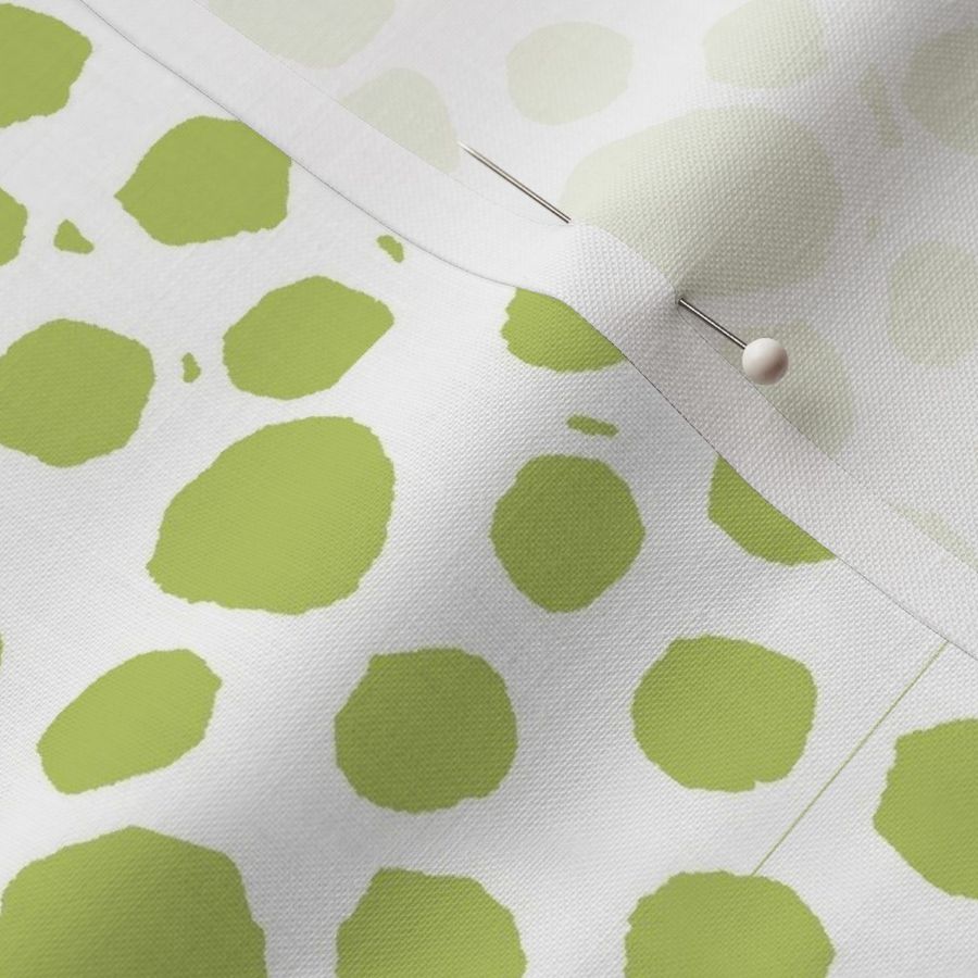 Block Print Dots // Green