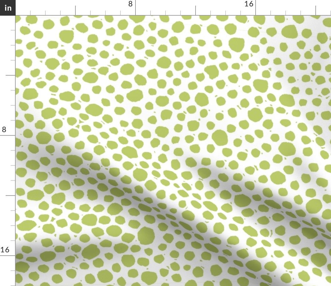 Block Print Dots // Green