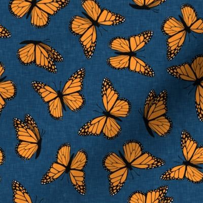 Monarch butterflies - dark blue /teal  - C20BS