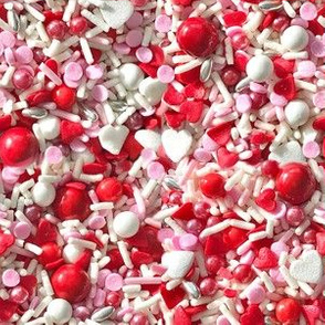 Valentine's Day candy Sprinkles red pink white