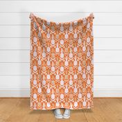 LARGE pineapple ikat_ orange and blush