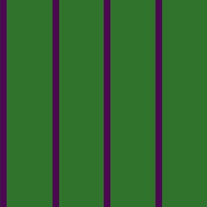 JP6 - Large - Pinstsripes in Royal Purple on Grassy Green