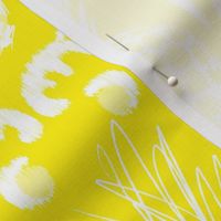 LARGE pineapple ikat_ just lemon yellow