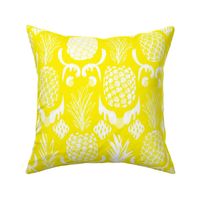 LARGE pineapple ikat_ just lemon yellow