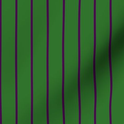 JP6 - Small - Pinstsripesin Royal Purple on Grassy Green