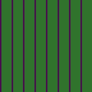 JP6 - Small - Pinstsripesin Royal Purple on Grassy Green
