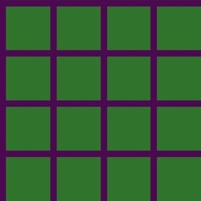 JP6 - Graph Checks in Royal Purple on Grassy Green