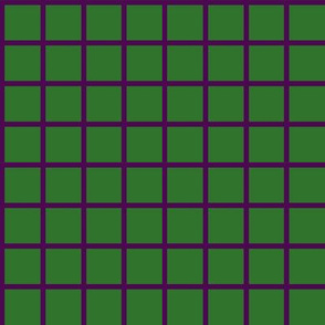 JP6 - Graph Checks in Royal Purple on Grassy Green