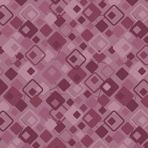 Copacetic: Mulberry Dusty Magenta Art Deco Geometric Ditsy