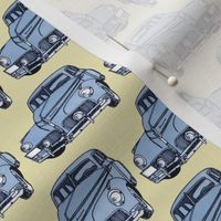 light blue 1940-41 Studebaker on cream background