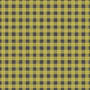 Gingham in Lime Green and Dark Grey, Small