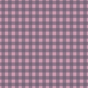 Gingham - Lilac Purple and Mauve - Small