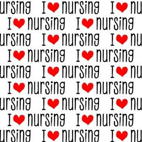 I love nursing - love nursing / nurse  - white - LAD20