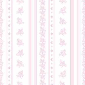 Blooming Hearts - Wallpaper Stripe 12 inch Repeat