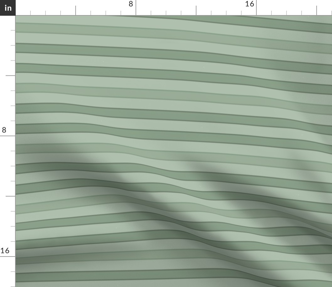 Geo Stripe: Powdery Green Stripe, Horizontal Stripe 