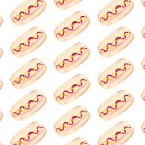 Watercolor Hot Dogs
