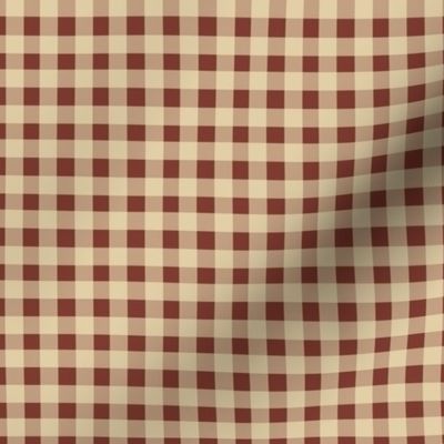 Gingham - Brown and Pale Yellow, Small