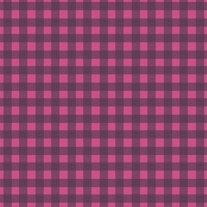 Gingham - Plum Purple and Hot Pink, Small