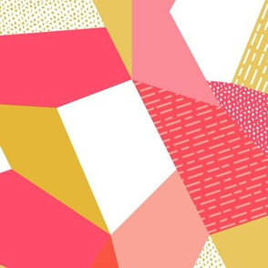 Geometric Pinks & Yellows Color block