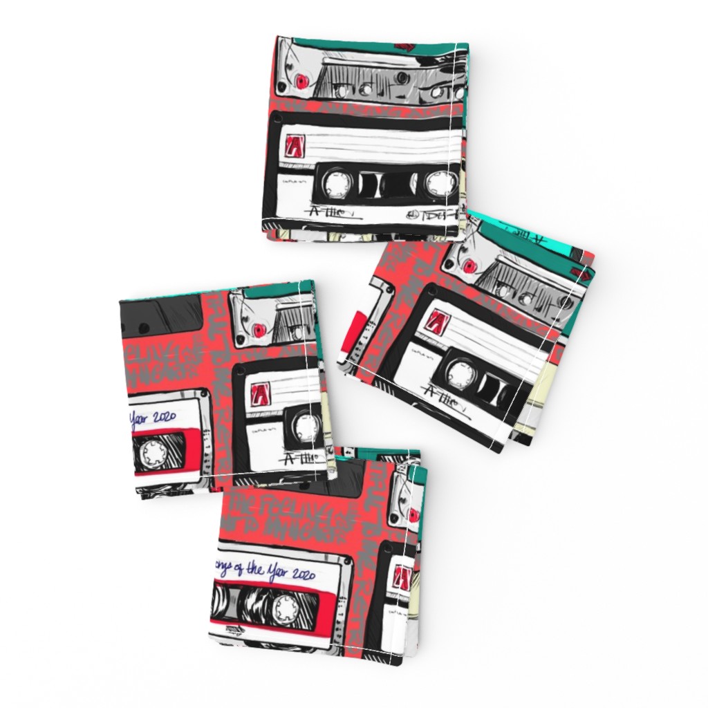 Retro cassette tapes on punk