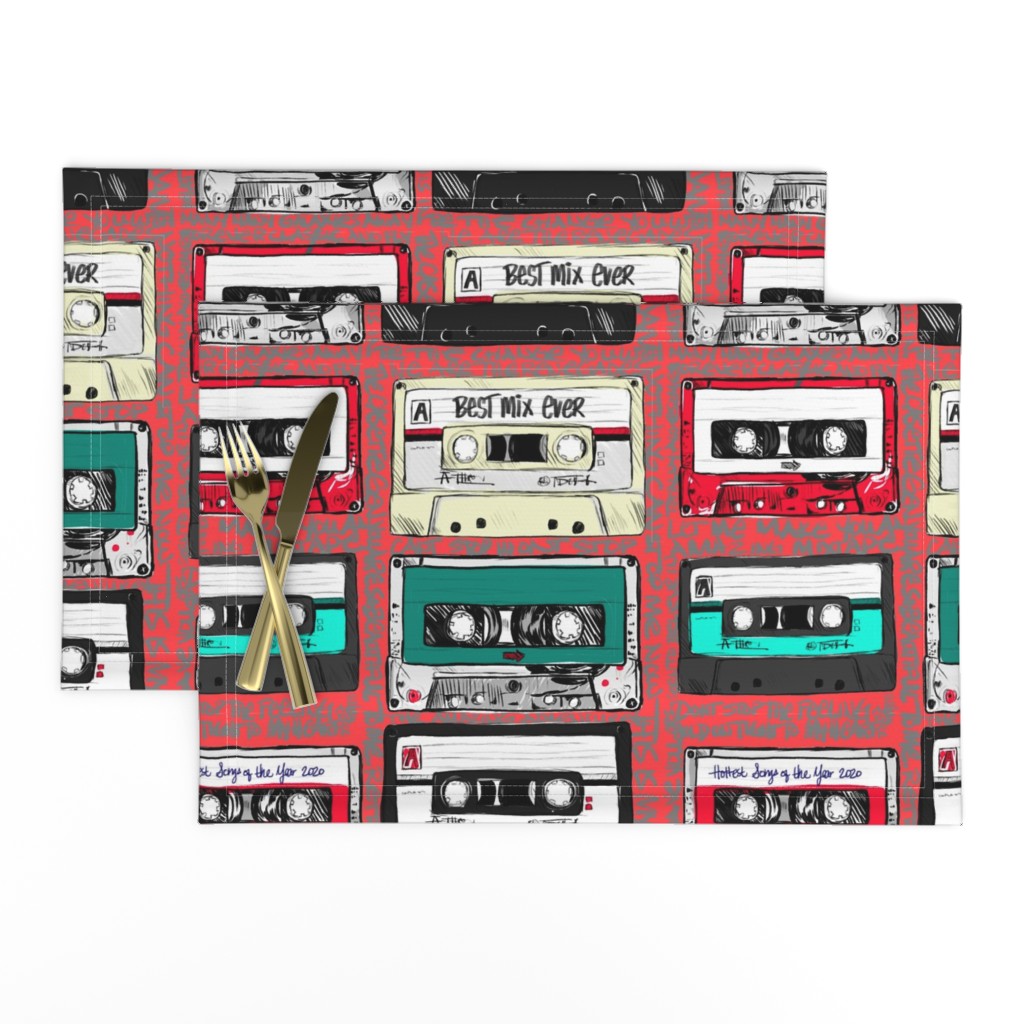 Retro cassette tapes on punk