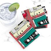 Retro cassette tapes on punk