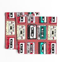 Retro cassette tapes on punk