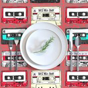 Retro cassette tapes on punk