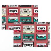 Retro cassette tapes on punk