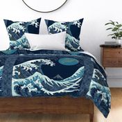 The Wave Quilt with one border 42 x 36