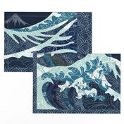 The Wave Quilt with one border 42 x 36